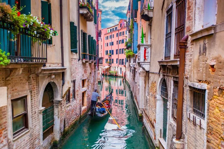 Gondel in Venetië, Italië