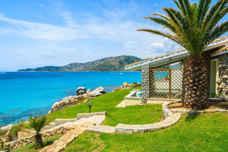 Holiday house on coast of Sardinia island, Italy